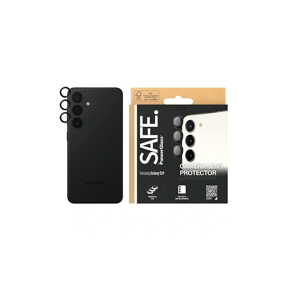Hurtownia GSM - Sticlă pentru obiectivul aparatului SAFE de la PanzerGlass Samsung Galaxy S24 Hoops Camera negru/black - PZG571 - {ean13} - Hurt