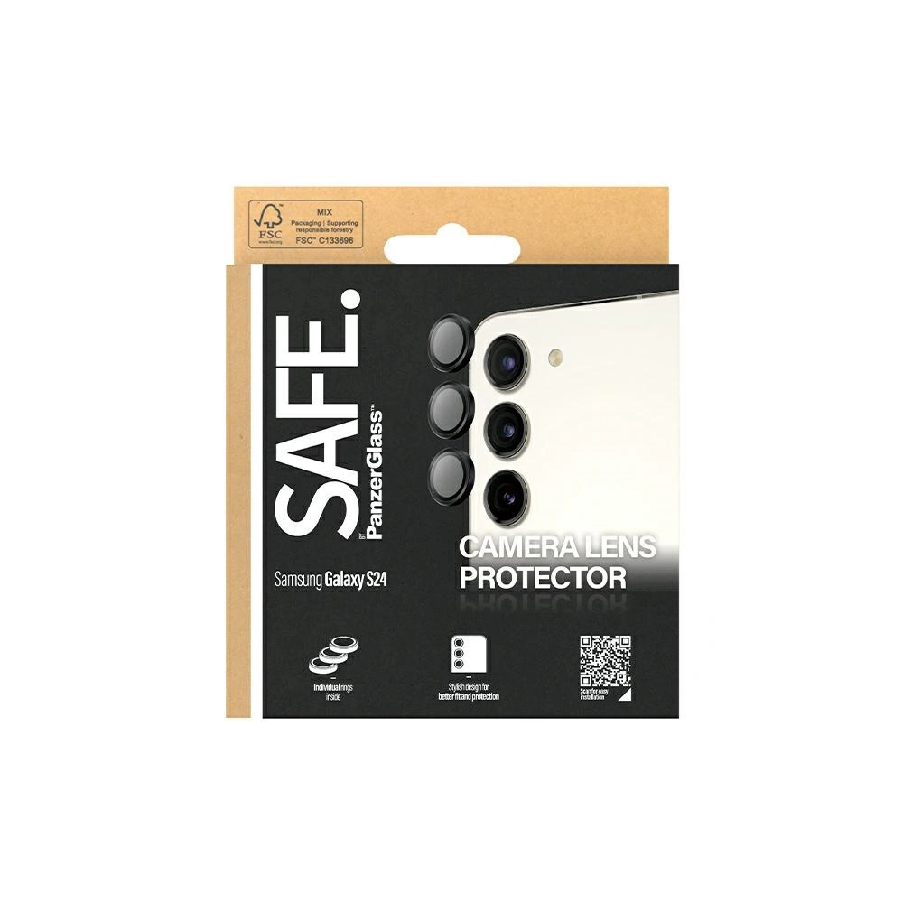 Hurtownia GSM - Sticlă pentru obiectivul aparatului SAFE de la PanzerGlass Samsung Galaxy S24 Hoops Camera negru/black - PZG571 - {ean13} - Hurt