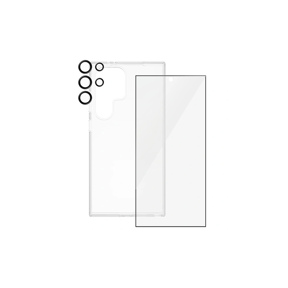 Setul SAFE by PanzerGlass Samsung Galaxy S24 Ultra Pachet 3in1 Carcasă rigidă + Protector de ecran + Lentilă pentru cameră