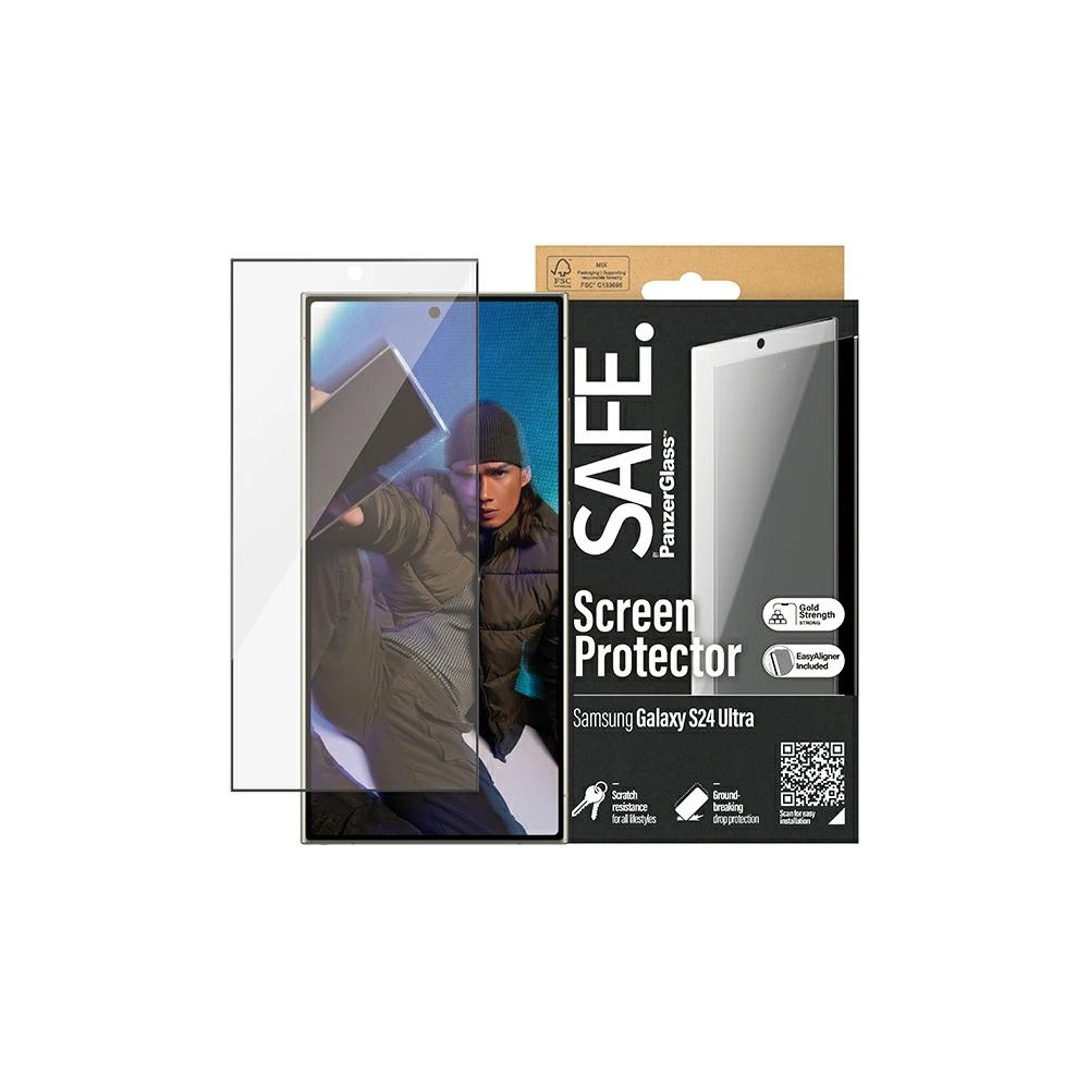 Hurtownia GSM - Tvrzené sklo SAFE od PanzerGlass pro Samsung Galaxy S24 Ultra Ochrana obrazovky Ultra-Wide Fit - PZG580 - {ean13} - Hurt