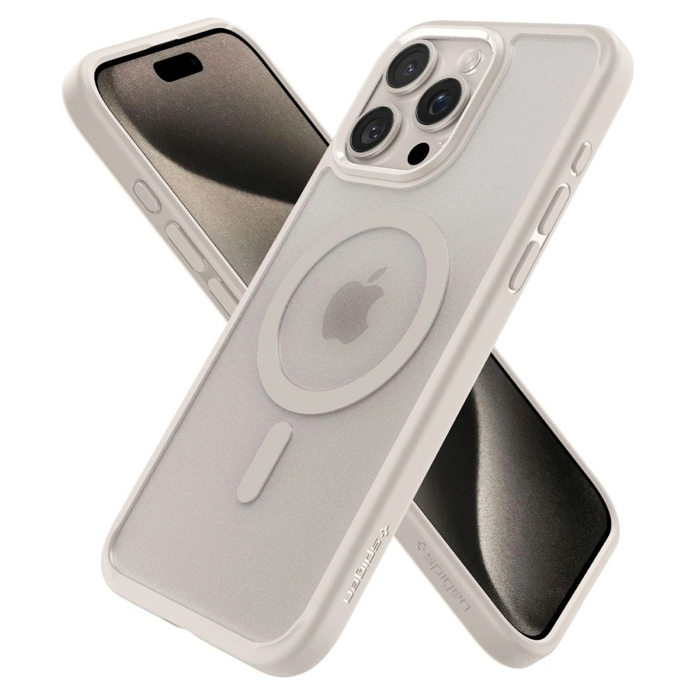 Wholesale Spigen Ultra Hybrid Mag MagSafe Apple iPhone 15 Pro Frost Natural Titanium - SPN3295 - {ean13} - Hurt