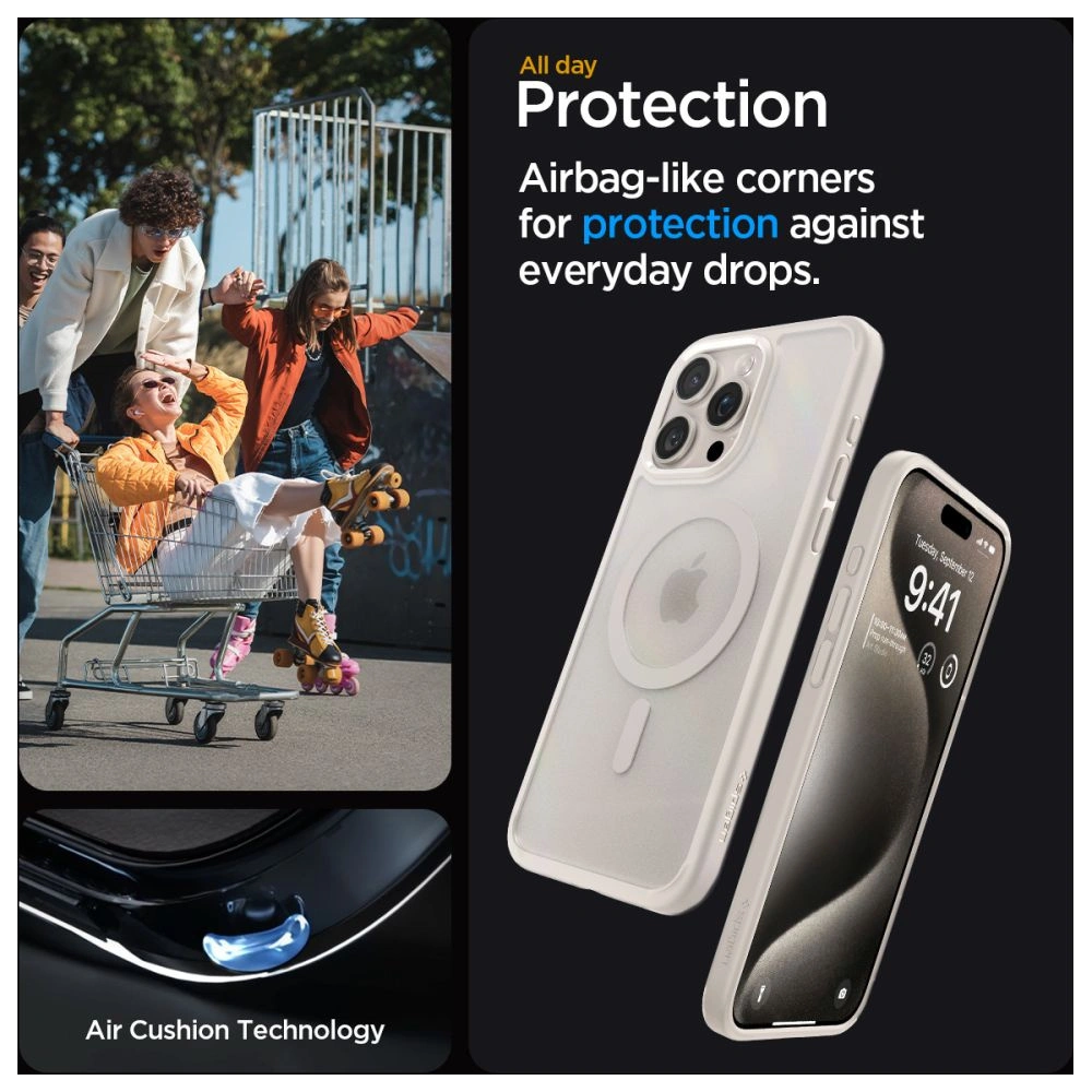 Wholesale Spigen Ultra Hybrid Mag MagSafe Apple iPhone 15 Pro Frost Natural Titanium - SPN3295 - {ean13} - Hurt