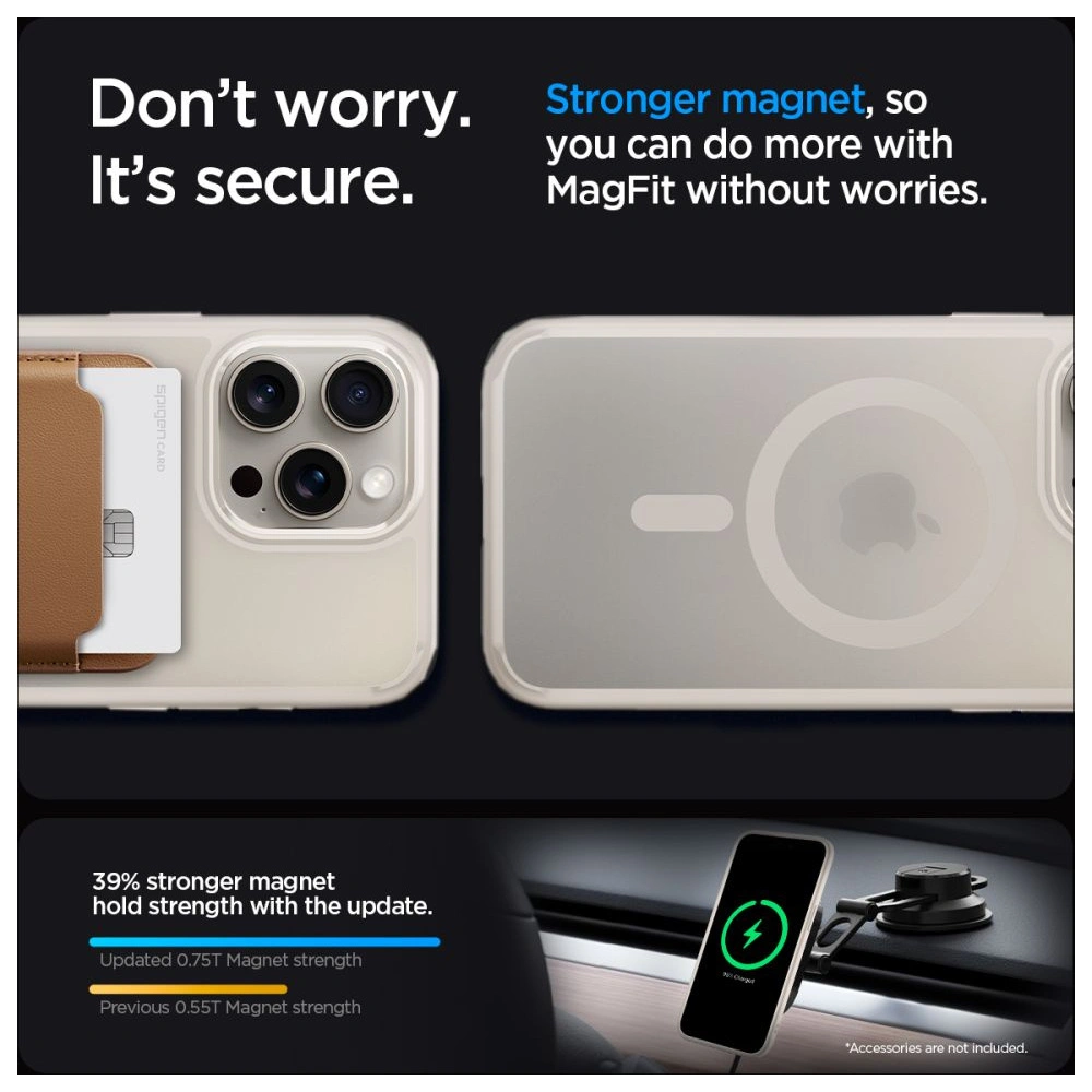 Wholesale Spigen Ultra Hybrid Mag MagSafe Apple iPhone 15 Pro Frost Natural Titanium - SPN3295 - {ean13} - Hurt