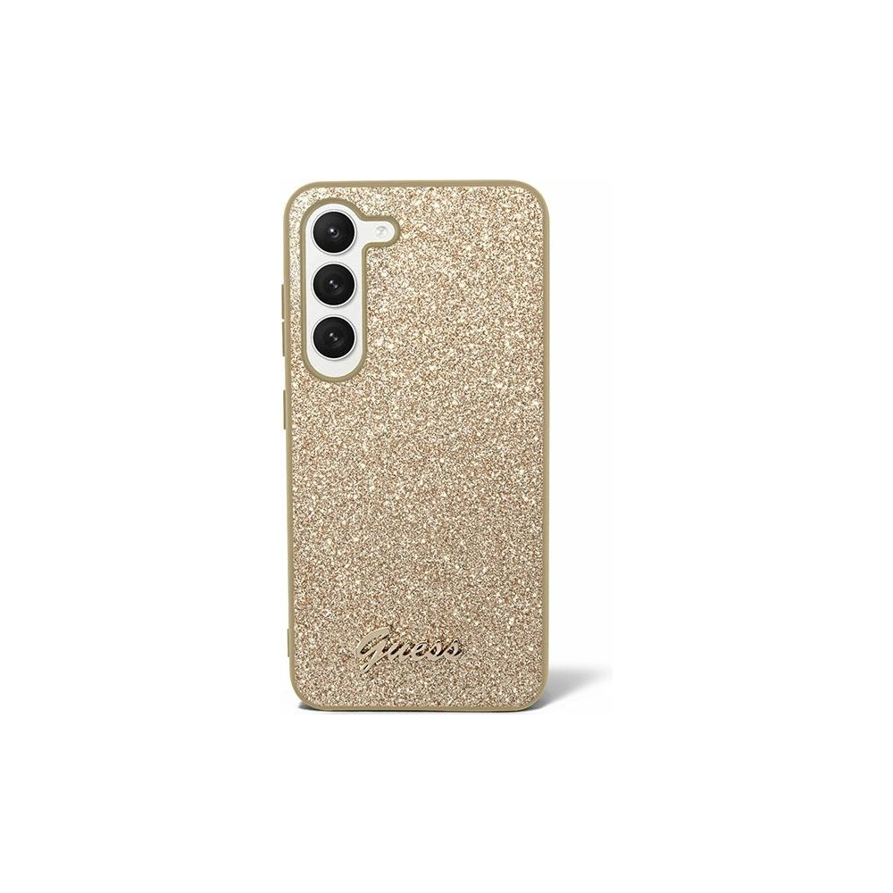 Wholesale Guess GUHCS24SHGGSHD Samsung Galaxy S24 hardcase Glitter Script gold - GUE3169 - {ean13} - Hurt
