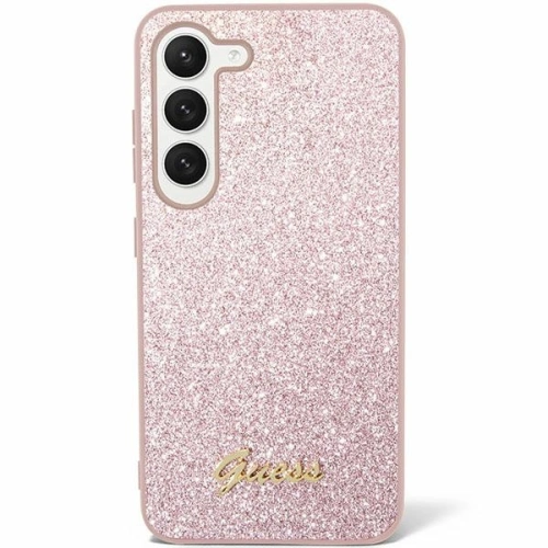 Etui Guess GUHCS24SHGGSHP Samsung Galaxy S24 hardcase Glitter Script różowy/pink
