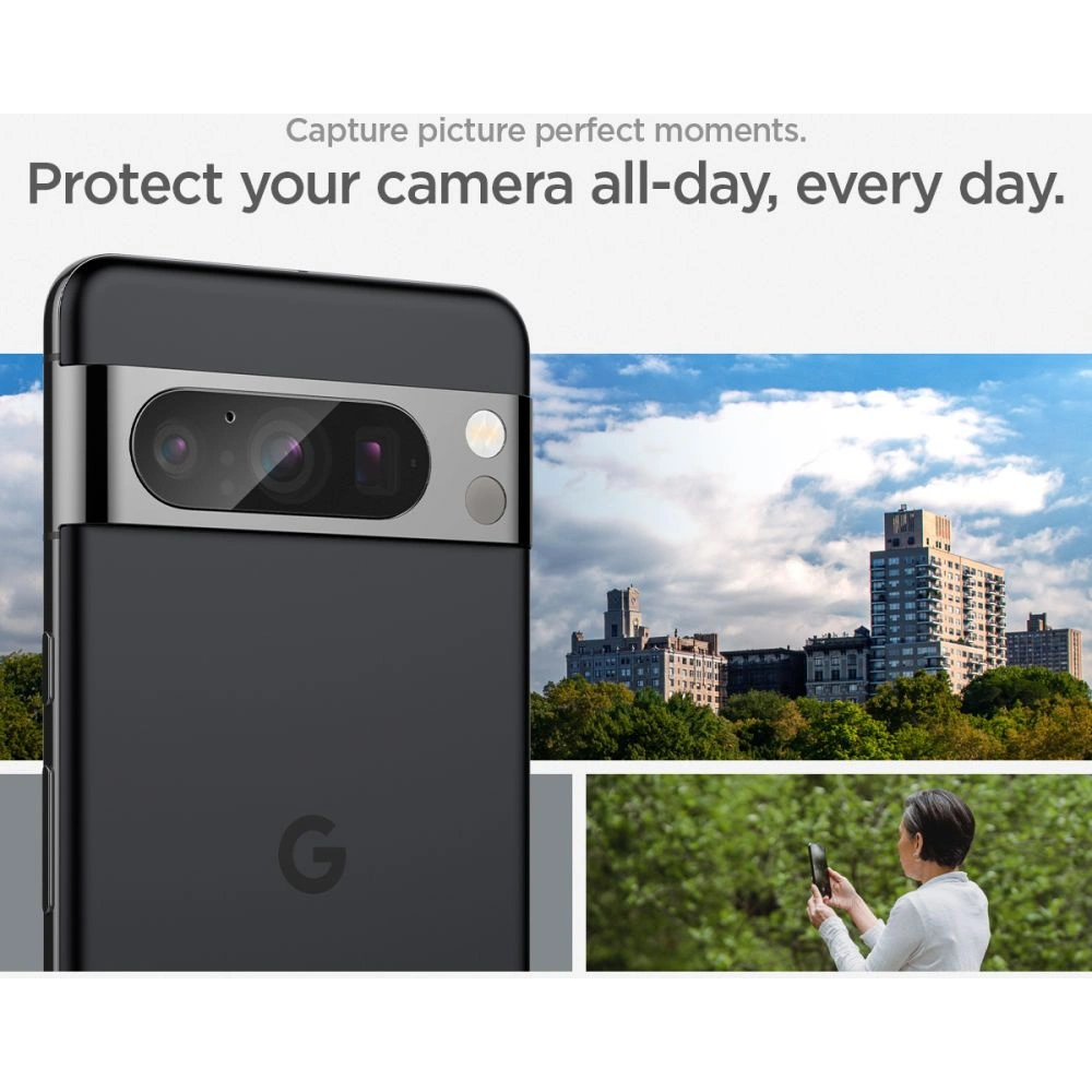 Hurtownia GSM - Gehärtetes Glas für die Spigen Optik.tr ez Fit Kamera Schutz Google Pixel 8 Pro Kristallklar [2 PACK] - SPN3298 - {ean13} - Hurt