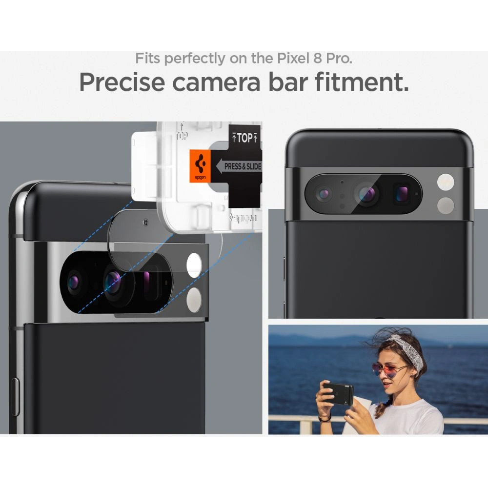 Hurtownia GSM - Gehärtetes Glas für die Spigen Optik.tr ez Fit Kamera Schutz Google Pixel 8 Pro Kristallklar [2 PACK] - SPN3298 - {ean13} - Hurt