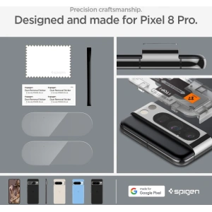 Spigen Optik.tr ez Fit Camera Protector Google Pixel 8 Pro Crystal Clear [2 PACK]