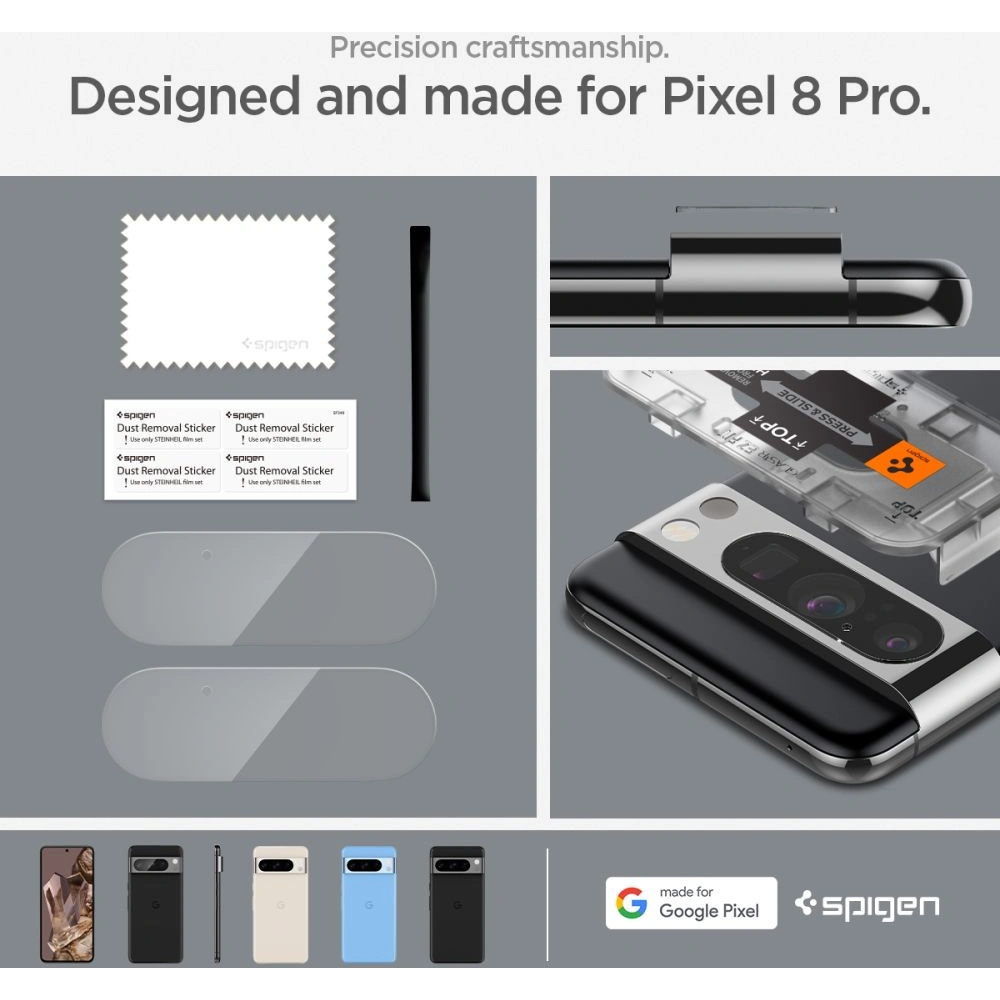 Wholesale Spigen Optik.tr ez Fit Camera Protector Google Pixel 8 Pro Crystal Clear [2 PACK] - SPN3298 - {ean13} - Hurt
