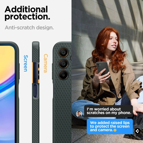 Etui Spigen Liquid Air Samsung Galaxy A15 4G / 5G Abyss Green