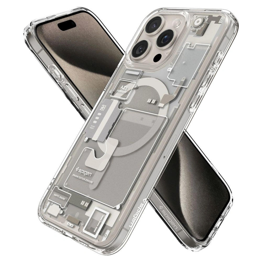 Wholesale Spigen Ultra Hybrid Mag MagSafe Apple iPhone 15 Pro Zero One Natural Titanium - SPN3301 - {ean13} - Hurt