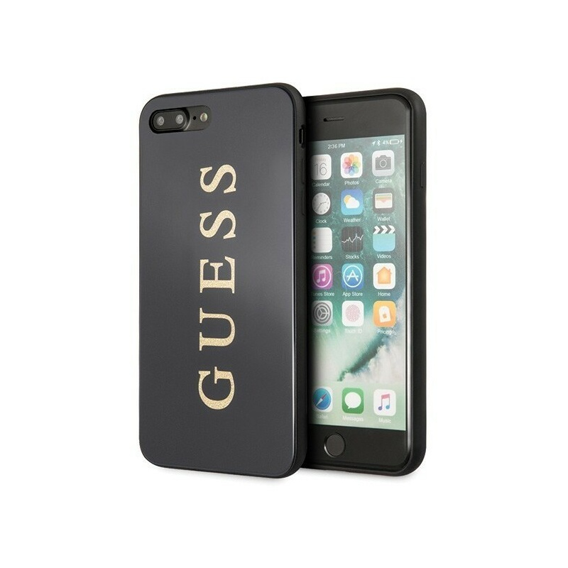Guess Distributor - 3700740447796 - GUE136BLK - Guess GUHCI8LTGGGBK iPhone 7/8 Plus black hard case Classic Double Layer Glitter - B2B homescreen