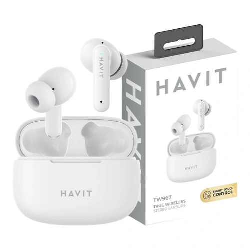 Słuchawki dokanałowe TWS Havit TW967 Bluetooth 5.1 białe
