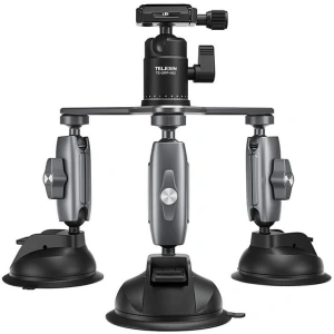 Hurtownia GSM - Dreigliedriger Halter mit Saugnapf Telesin für Telefone und Action-Kameras - TLS150 - {ean13} - Hurt