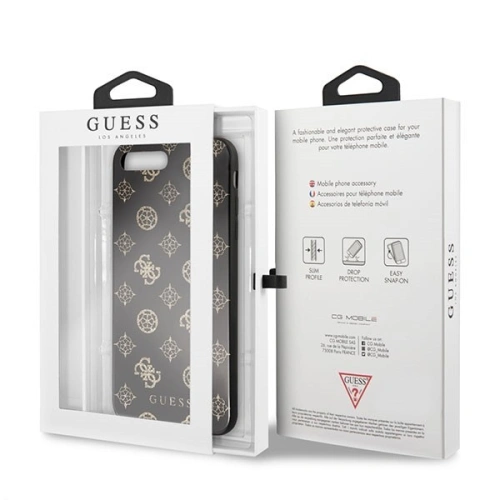 Etui Guess GUHCI8LTGGPBK Apple iPhone 7/8 Plus czarny/black hard case Peony G Double Layer Glitter