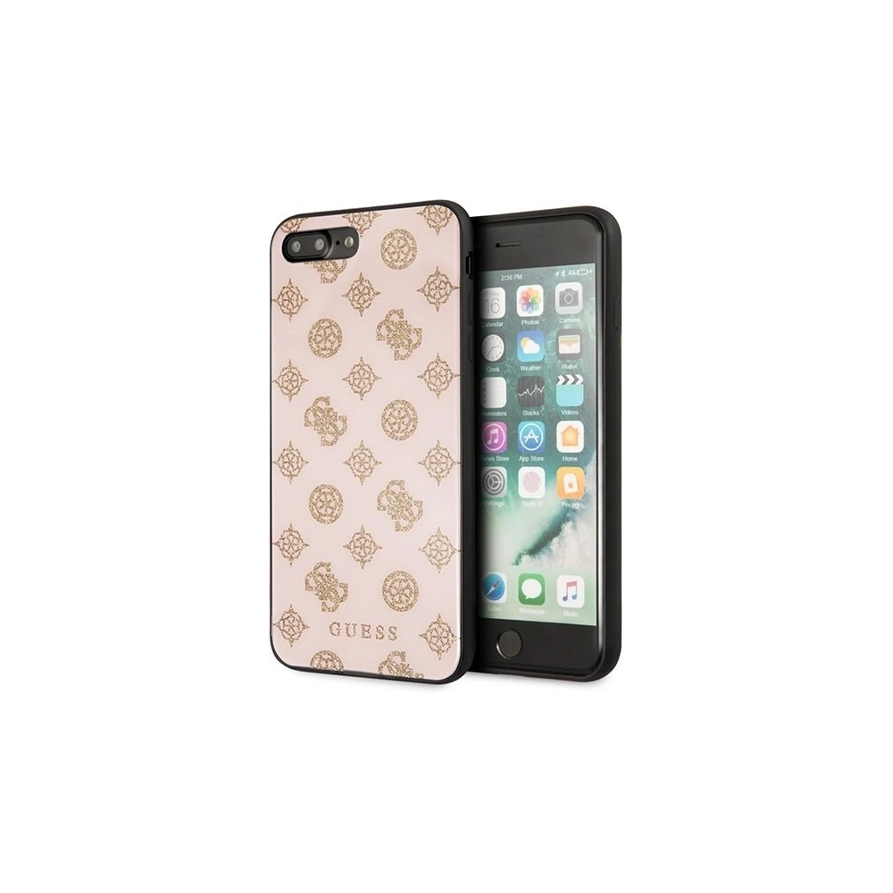Hurtownia GSM - Etui Guess GUHCI8LTGGPLP Apple iPhone 7/8 Plus jasnoróżowy/light pink hard case Peony G Double Layer Glitter - GUE138PNK - {ean13} - Hurt