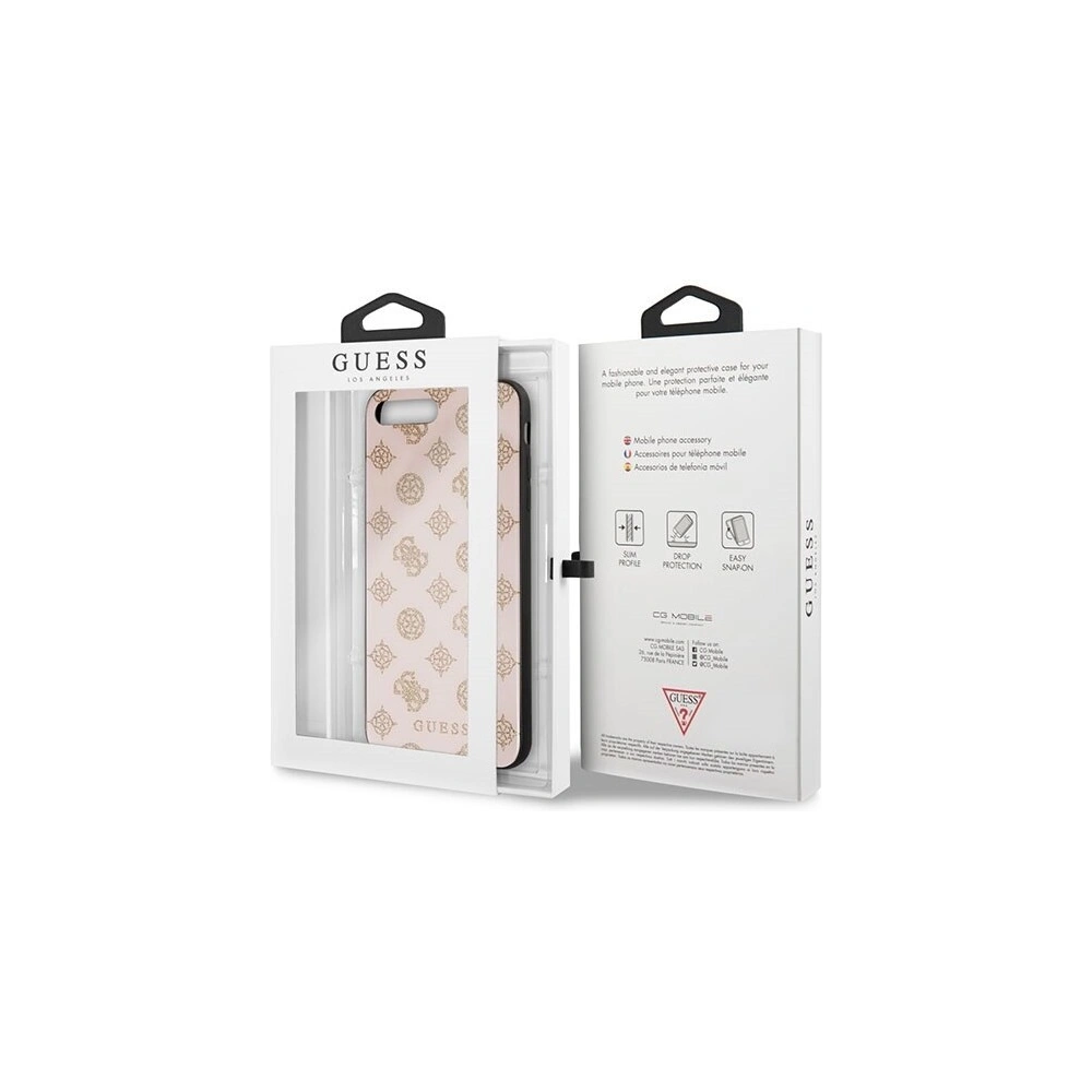 Hurtownia GSM - Etui Guess GUHCI8LTGGPLP Apple iPhone 7/8 Plus jasnoróżowy/light pink hard case Peony G Double Layer Glitter - GUE138PNK - {ean13} - Hurt