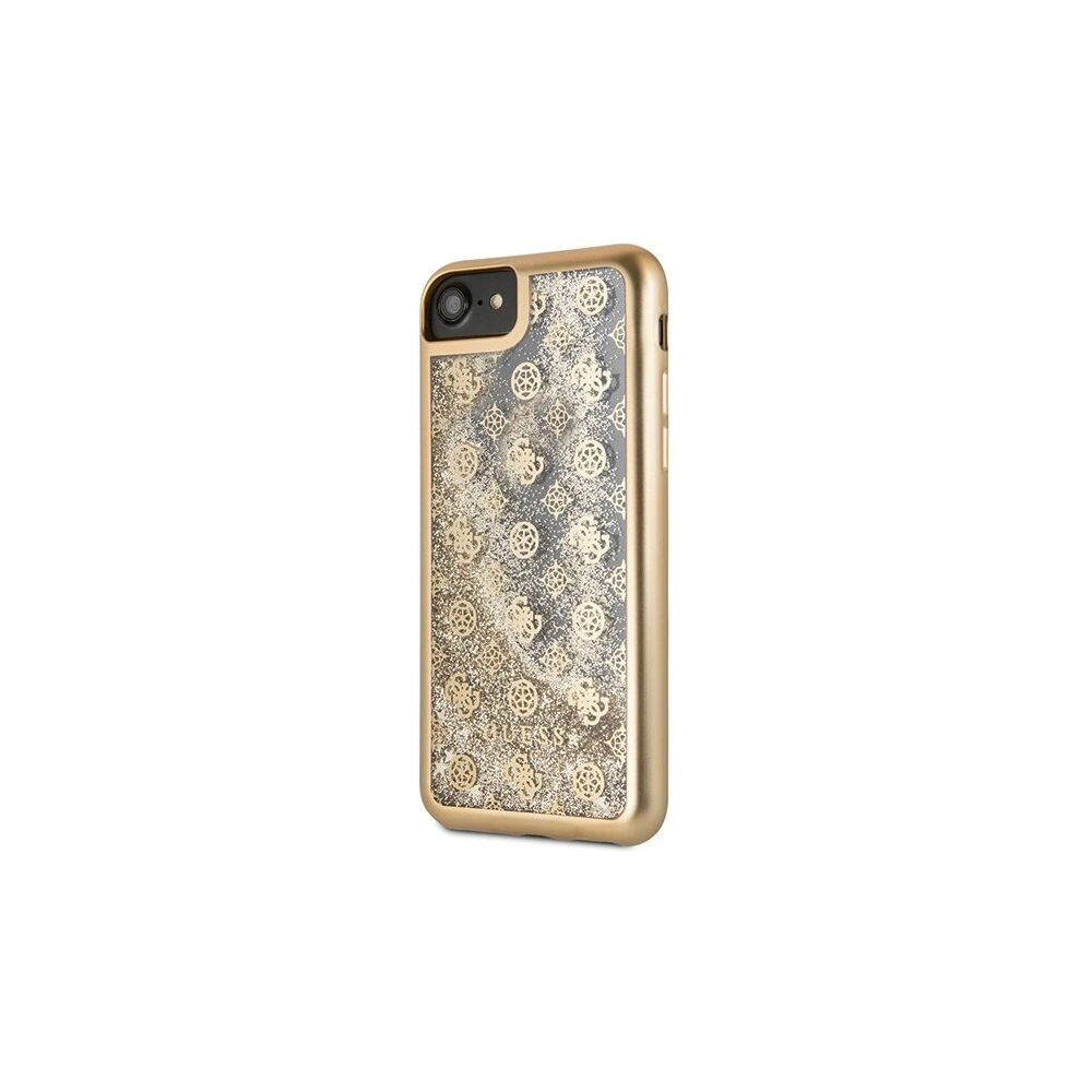 Hurtownia GSM - Etui Guess GUHCI8PEOLGGO Apple iPhone SE 2022/SE 2020/8/7 złoty /gold hard case 4G Peony Liquid Glitter - GUE139GLD - {ean13} - Hurt