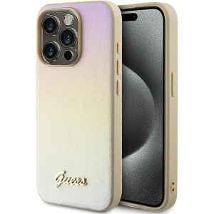 Hurtownia GSM - Etui Guess GUHCP14LPSAIRSD Apple iPhone 14 Pro hardcase Saffiano Iridescent Script auriu/gold - GUE3172 - {ean13} - Hurt