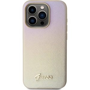 Hurtownia GSM - Etui Guess GUHCP14LPSAIRSD Apple iPhone 14 Pro hardcase Saffiano Iridescent Script auriu/gold - GUE3172 - {ean13} - Hurt