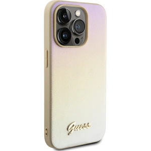 Hurtownia GSM - Etui Guess GUHCP14LPSAIRSD Apple iPhone 14 Pro hardcase Saffiano Iridescent Script auriu/gold - GUE3172 - {ean13} - Hurt