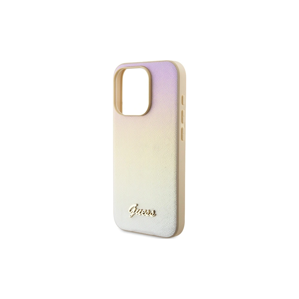 Hurtownia GSM - Etui Guess GUHCP14LPSAIRSD Apple iPhone 14 Pro hardcase Saffiano Iridescent Script auriu/gold - GUE3172 - {ean13} - Hurt