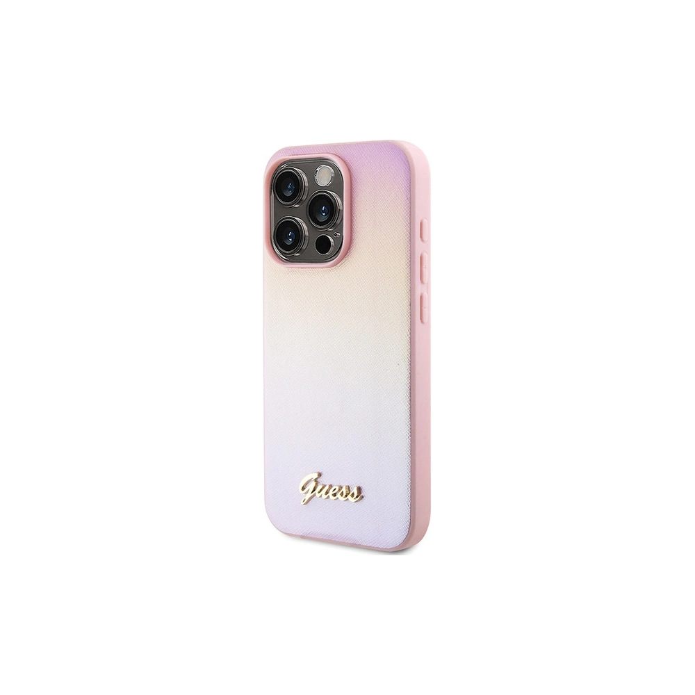 Hurtownia GSM - Etui Guess GUHCP14LPSAIRSP Apple iPhone 14 Pro hardcase Saffiano Iridescent Script roz/pink - GUE3173 - {ean13} - Hurt