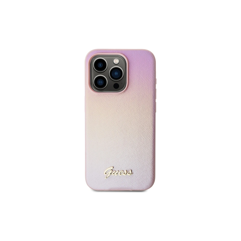 Hurtownia GSM - Etui Guess GUHCP14LPSAIRSP Apple iPhone 14 Pro hardcase Saffiano Iridescent Script roz/pink - GUE3173 - {ean13} - Hurt
