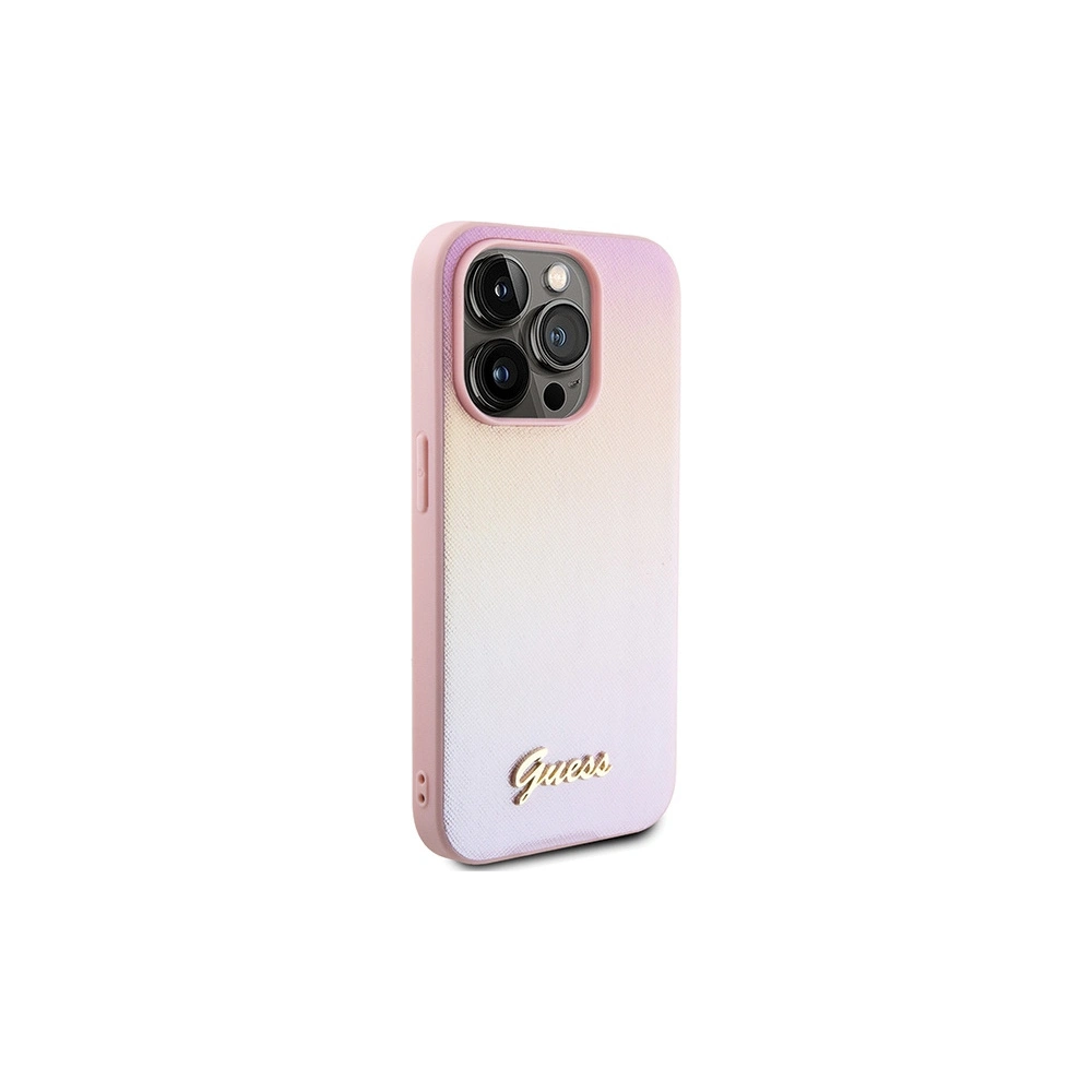 Hurtownia GSM - Etui Guess GUHCP14LPSAIRSP Apple iPhone 14 Pro hardcase Saffiano Iridescent Script roz/pink - GUE3173 - {ean13} - Hurt