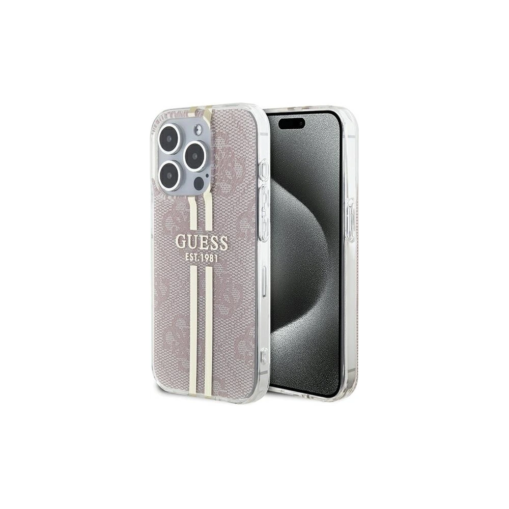 Hurtownia GSM - Case Guess GUHCP14XH4PSEGP Apple iPhone 14 Pro Max Hardcase IML 4G Gold Stripe rosa/pink - GUE3174 - {ean13} - Hurt