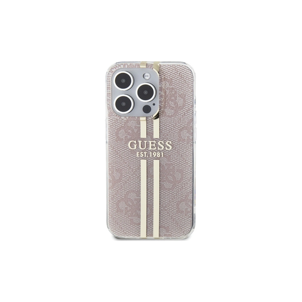 Hurtownia GSM - Case Guess GUHCP14XH4PSEGP Apple iPhone 14 Pro Max Hardcase IML 4G Gold Stripe rosa/pink - GUE3174 - {ean13} - Hurt