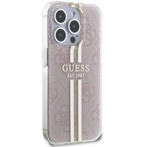 Etui Guess GUHCP14XH4PSEGP Apple iPhone 14 Pro Max hardcase IML 4G Gold Stripe różowy/pink