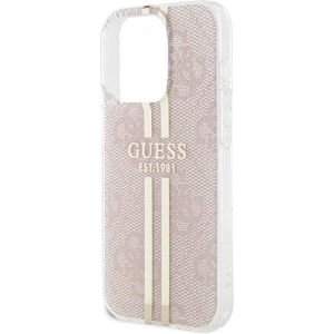 Guess GUHCP14XH4PSEGP Apple iPhone 14 Pro Max hardcase IML 4G Gold Stripe pink
