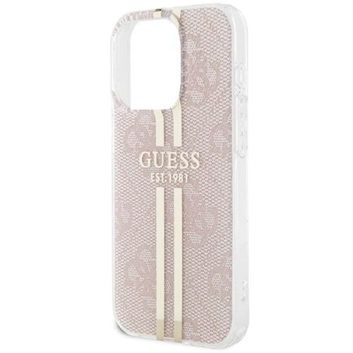 Etui Guess GUHCP14XH4PSEGP Apple iPhone 14 Pro Max hardcase IML 4G Gold Stripe różowy/pink
