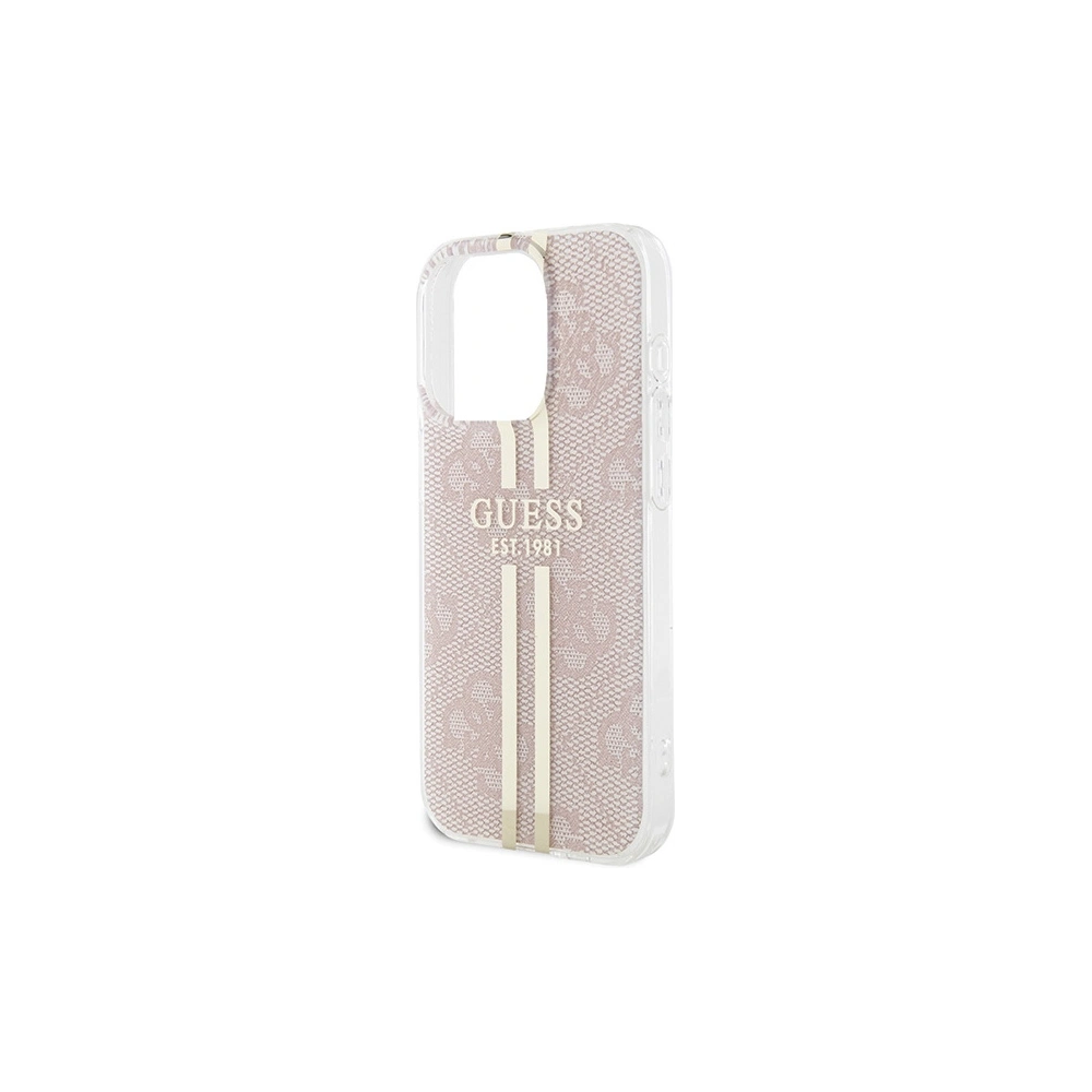 Hurtownia GSM - Etui Guess GUHCP14XH4PSEGP Apple iPhone 14 Pro Max keményhátú IML 4G Arany csík rózsaszín/pink - GUE3174 - {ean13} - Hurt