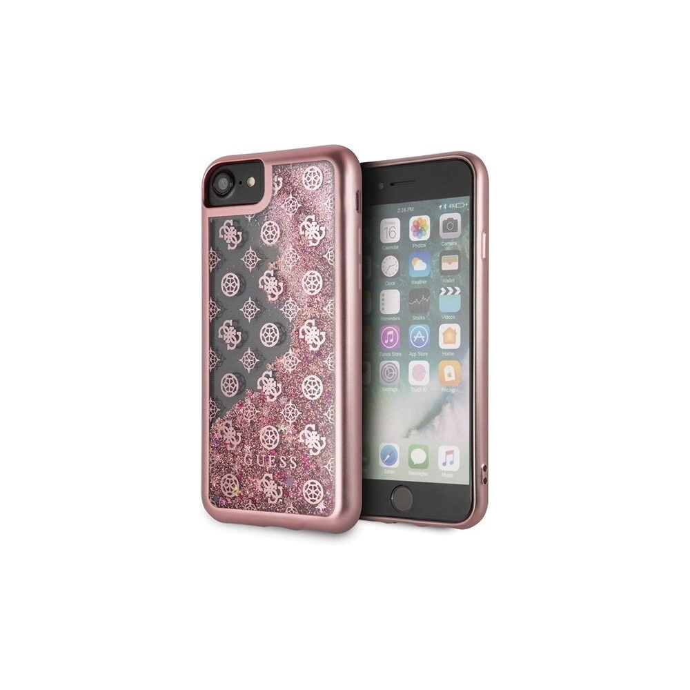 Hurtownia GSM - Etui Guess GUHCI8PEOLGPI Apple iPhone SE 2022/SE 2020/8/7 różowy /pink hard case 4G Peony Liquid Glitter - GUE140PNK - {ean13} - Hurt
