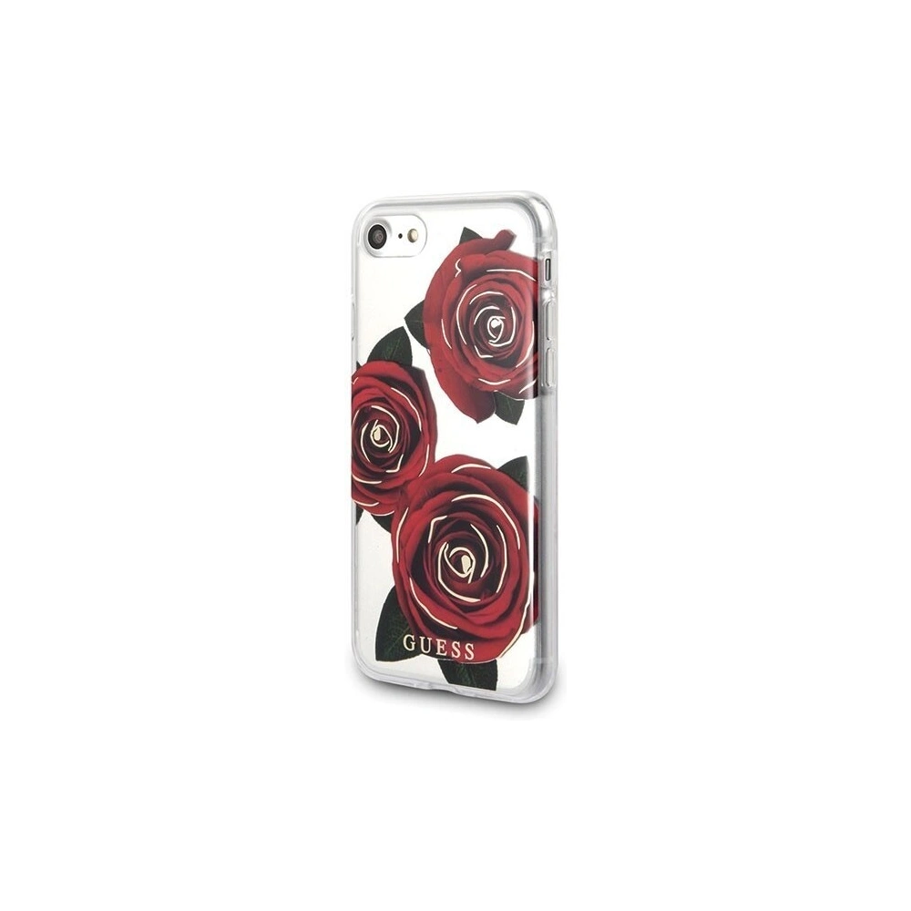 Wholesale Guess GUHCI8ROSTR Apple iPhone SE 2022/SE 2020/8/7 transparent hard case Flower Desire red rose - GUE141RED - {ean13} - Hurt