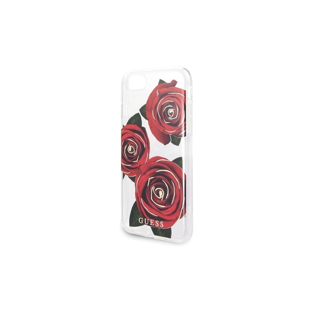 Wholesale Guess GUHCI8ROSTR Apple iPhone SE 2022/SE 2020/8/7 transparent hard case Flower Desire red rose - GUE141RED - {ean13} - Hurt