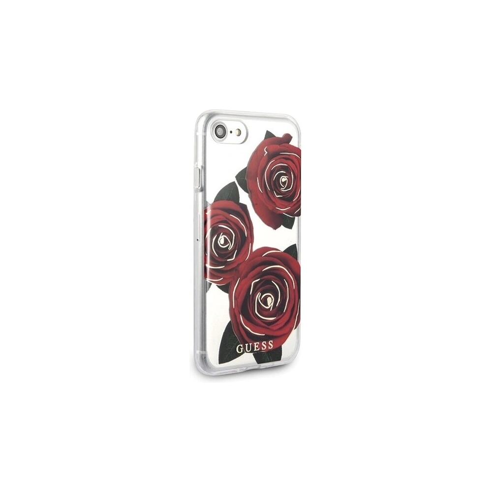 Wholesale Guess GUHCI8ROSTR Apple iPhone SE 2022/SE 2020/8/7 transparent hard case Flower Desire red rose - GUE141RED - {ean13} - Hurt