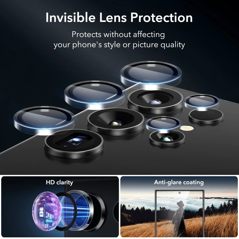 Hurtownia GSM - Sticlă securizată + pentru obiectivele aparatului ESR Protector Set Samsung Galaxy S24 Ultra Clear [2+1 PACK] - ESR763 - {ean13} - Hurt