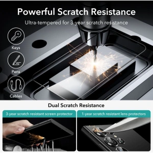 Sticlă securizată + pentru obiectivele aparatului ESR Protector Set Samsung Galaxy S24 Ultra Clear [2+1 PACK]