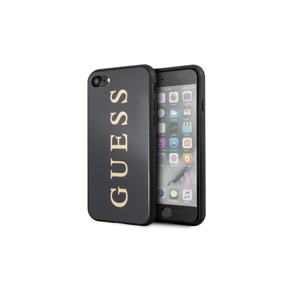 Hurtownia GSM - Etui Guess GUHCI8TGGGBK Apple iPhone SE 2022/SE 2020/8/7 czarny /black hard case Classic Double Layer Glitter - GUE142BLK - {ean13} - Hurt