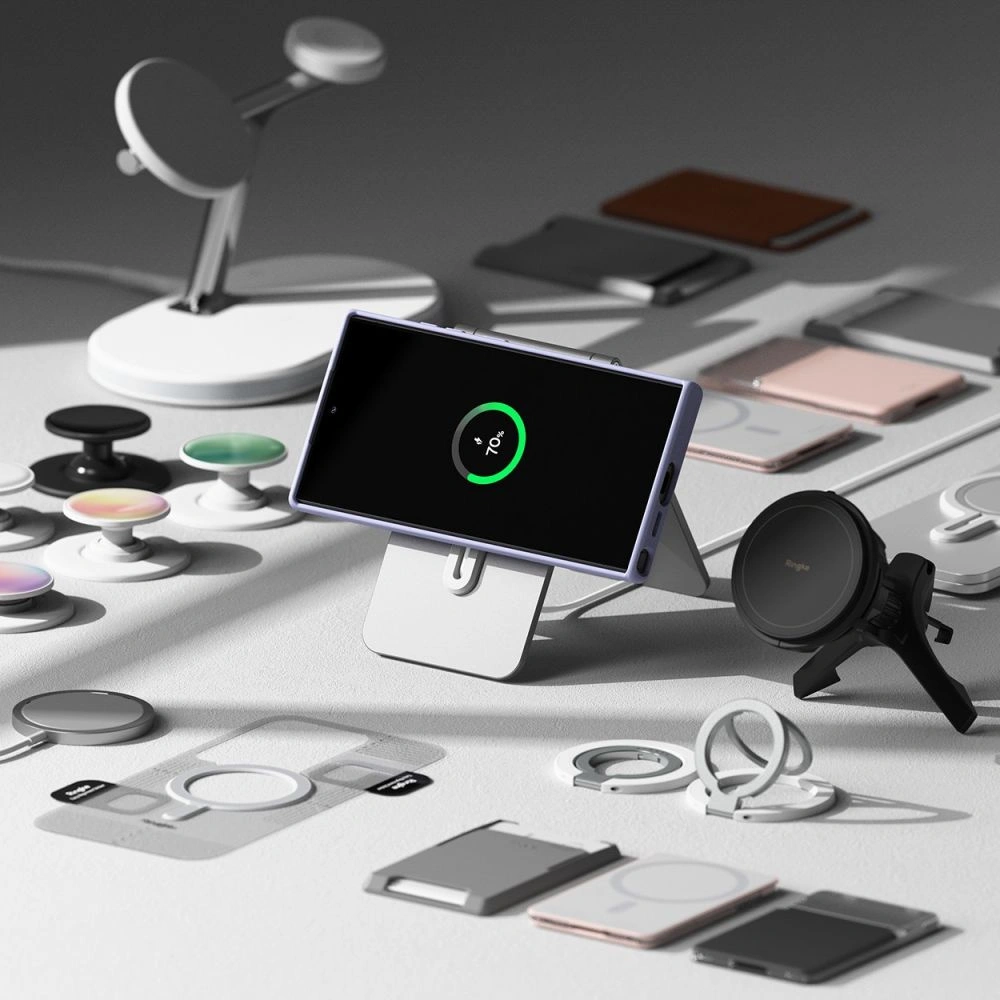 Hurtownia GSM - Etui Ringke Silicone Magnetic MagSafe Samsung Galaxy S24 Ultra Lavandă - RGK1936 - {ean13} - Hurt