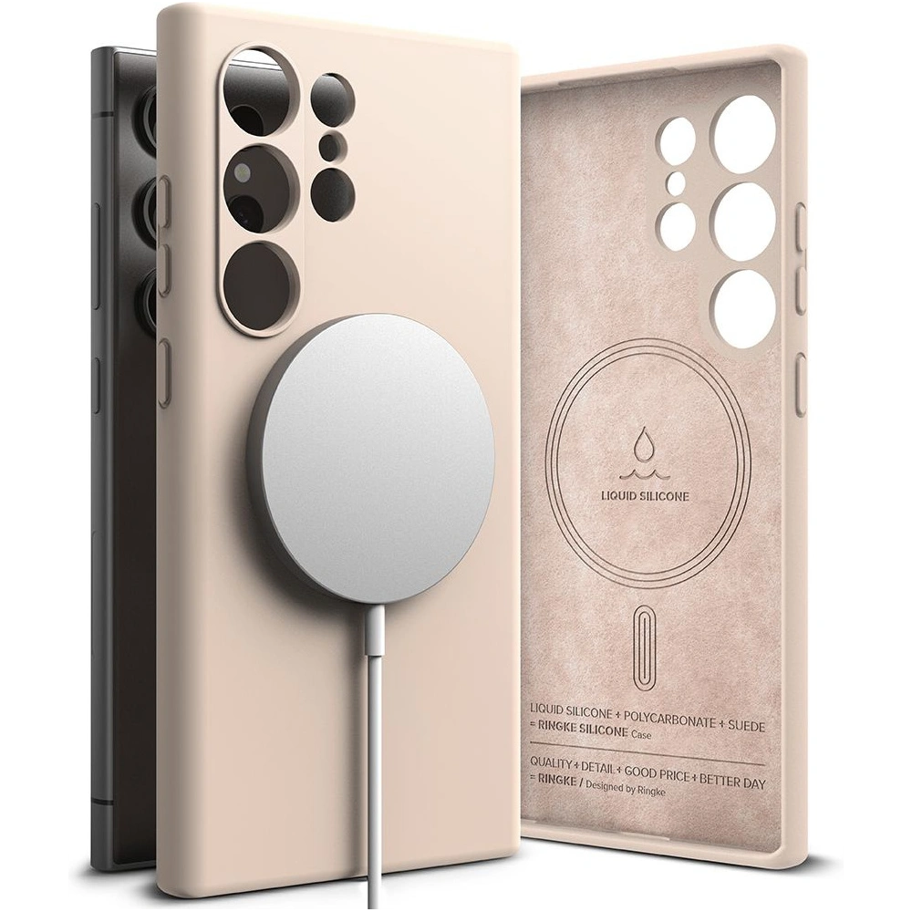 Hurtownia GSM - Etui Ringke Szilikon Magnetic MagSafe Samsung Galaxy S24 Ultra Rózsaszín Homok - RGK1937 - {ean13} - Hurt