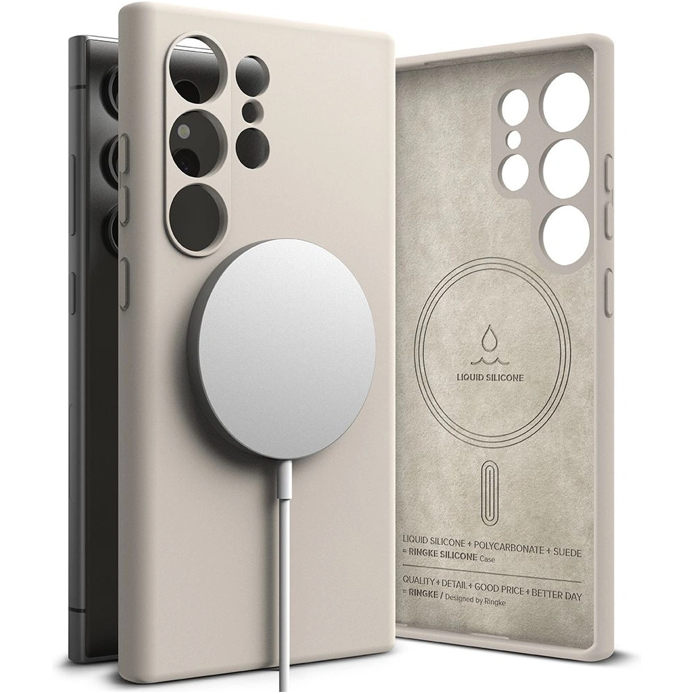 Hurtownia GSM - Etui Ringke Silicon Magnetic MagSafe Samsung Galaxy S24 Ultra Stone - RGK1938 - {ean13} - Hurt