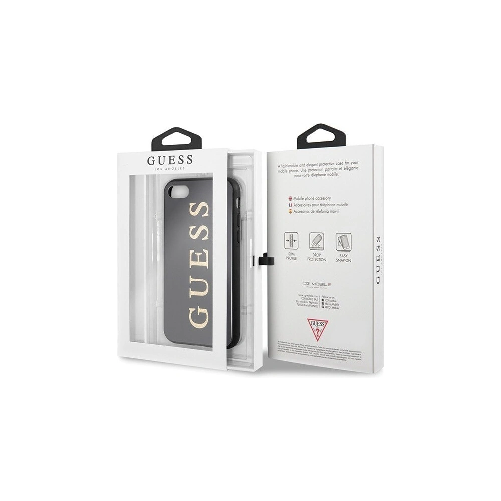 Hurtownia GSM - Etui Guess GUHCI8TGGGBK Apple iPhone SE 2022/SE 2020/8/7 czarny /black hard case Classic Double Layer Glitter - GUE142BLK - {ean13} - Hurt