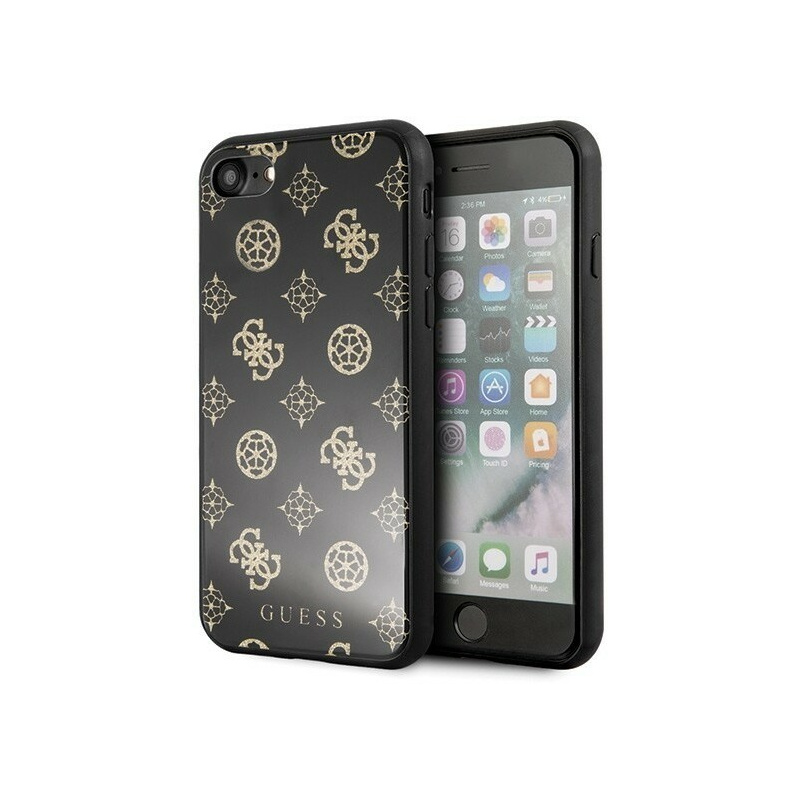 Hurtownia Guess - 3700740447987 - GUE143BLK - Etui Guess GUHCI8TGGPBK Apple iPhone SE 2022/SE 2020/8/7 czarny /black hard case Peony G Double Layer Glitter - B2B homescreen