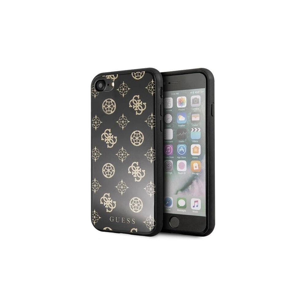 Hurtownia GSM - Etui Guess GUHCI8TGGPBK Apple iPhone SE 2022/SE 2020/8/7 czarny /black hard case Peony G Double Layer Glitter - GUE143BLK - {ean13} - Hurt