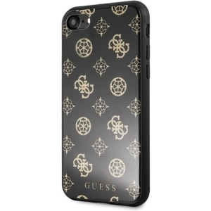 Etui Guess GUHCI8TGGPBK Apple iPhone SE 2022/SE 2020/8/7 czarny /black hard case Peony G Double Layer Glitter