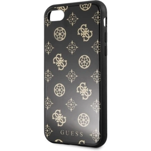 Etui Guess GUHCI8TGGPBK Apple iPhone SE 2022/SE 2020/8/7 czarny /black hard case Peony G Double Layer Glitter